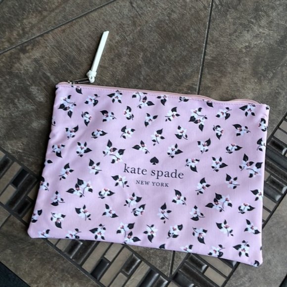 kate spade Handbags - Kate Spade Large Canvas Floral Print Zip Pouch
